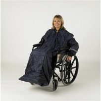 Wheelchair rain cape with sleeves unlined